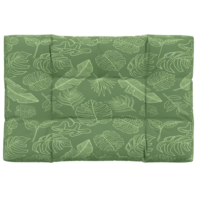 Pernă de paleți, model frunze, 120x80x12 cm, textil