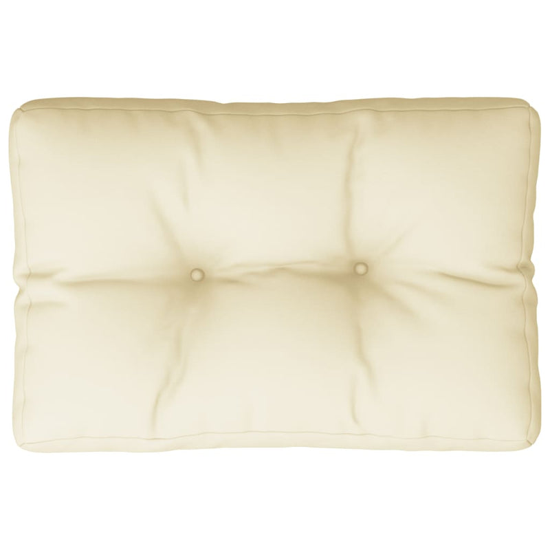 Pernă de paleți, crem, 50x40x12 cm, material textil