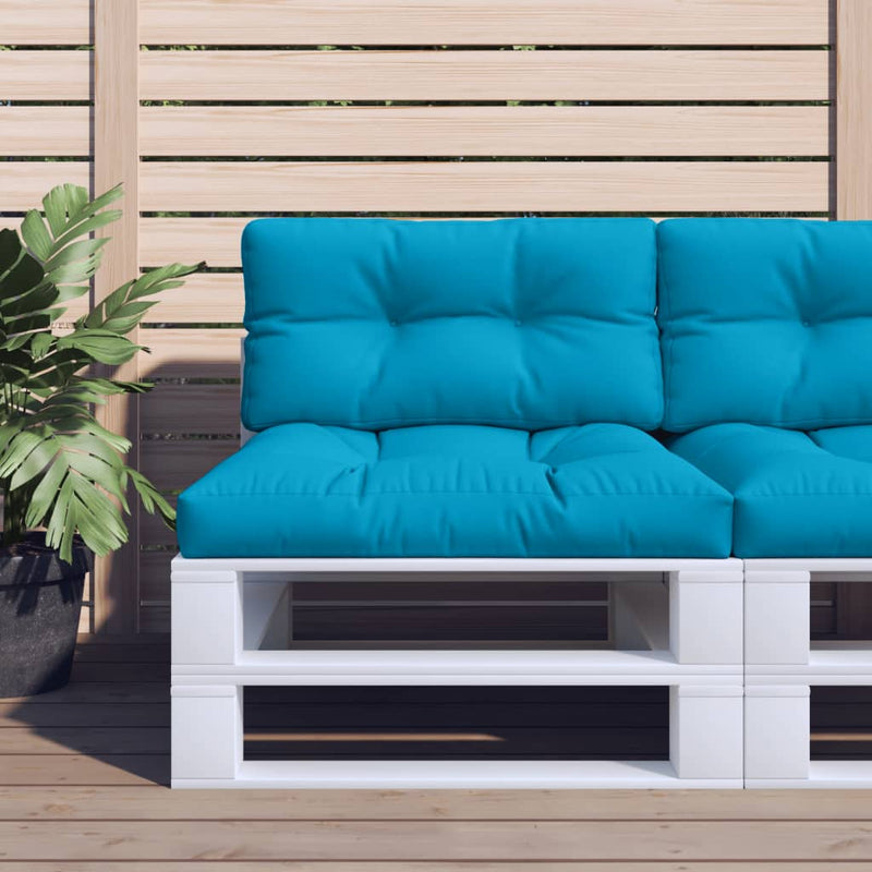 Pernă de paleți, albastru deschis, 70x40x12 cm, material textil