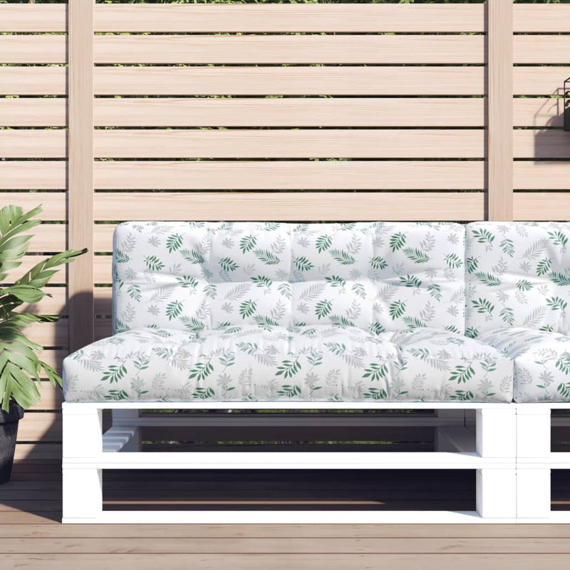 Pernă de paleți, model frunze, 120x40x12 cm, textil