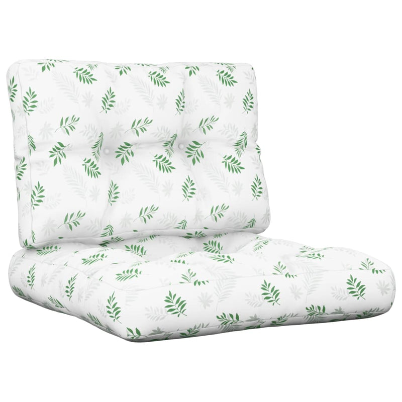 Perne de paleți, 2 buc., model cu frunze, textil
