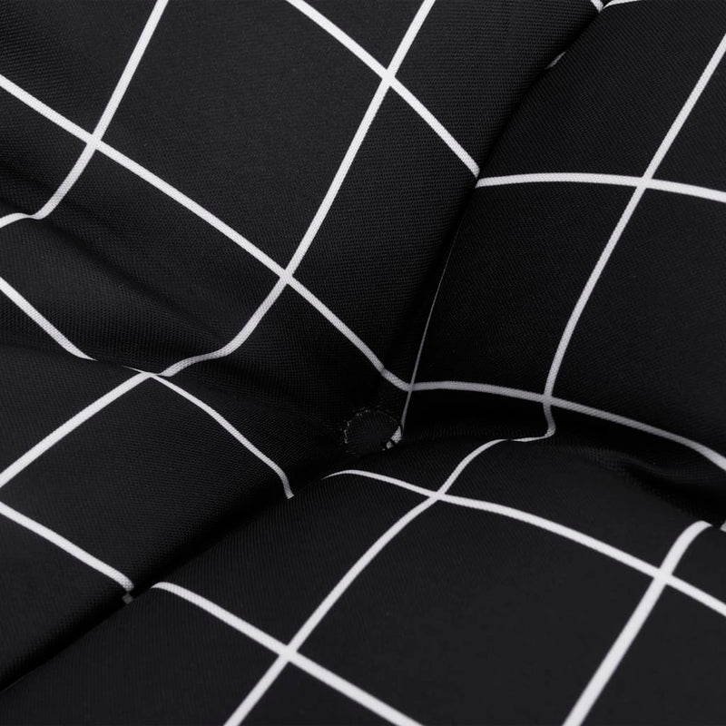 Perne de paleți, 2 buc., negru carouri, textil