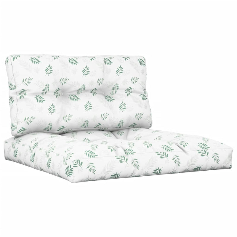 Perne de paleți, 2 buc., model cu frunze, textil