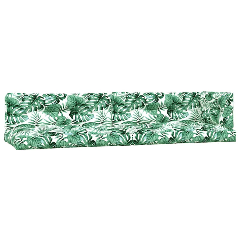 Perne de paleți, 5 buc., model cu frunze, material textil