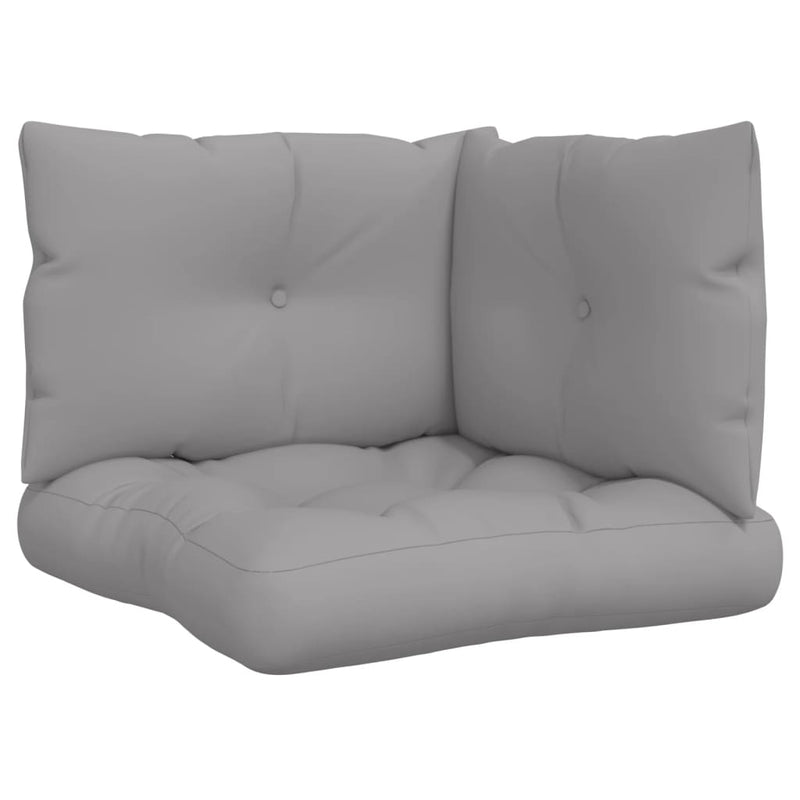 Perne de paleți, 3 buc., gri, material textil