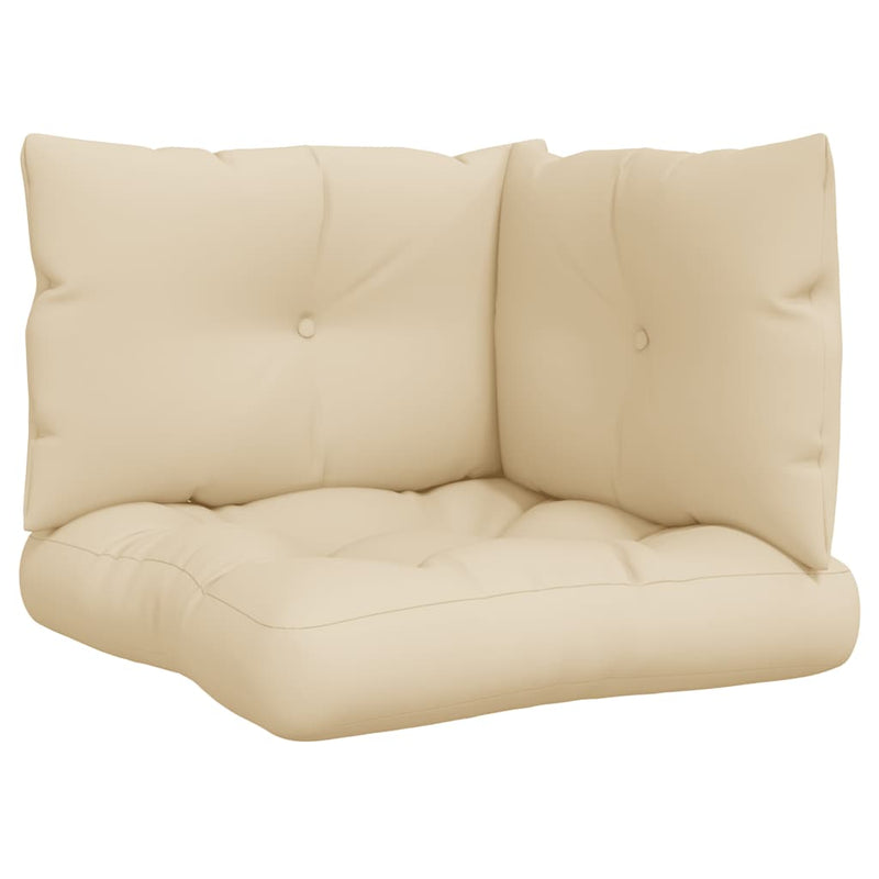 Perne de paleți, 3 buc., bej, material textil