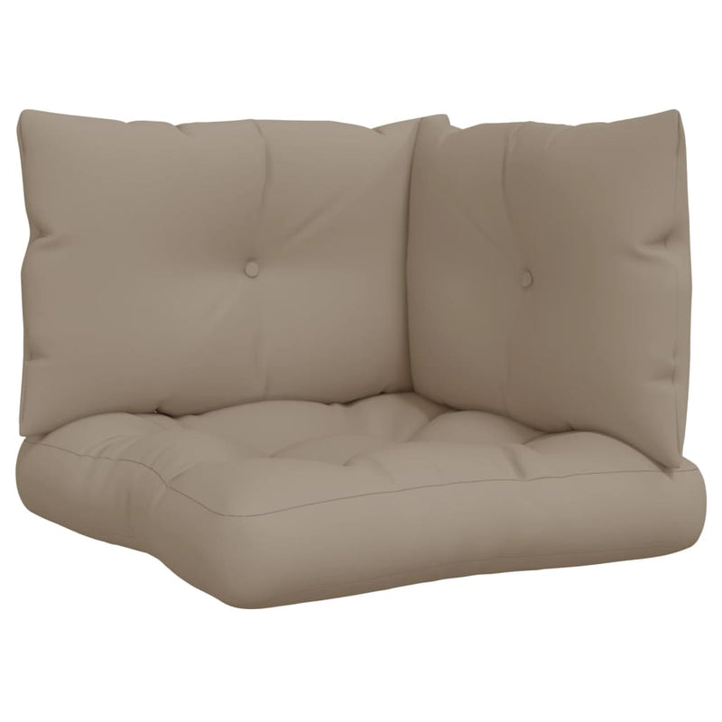Perne de paleți, 3 buc., gri taupe, material textil