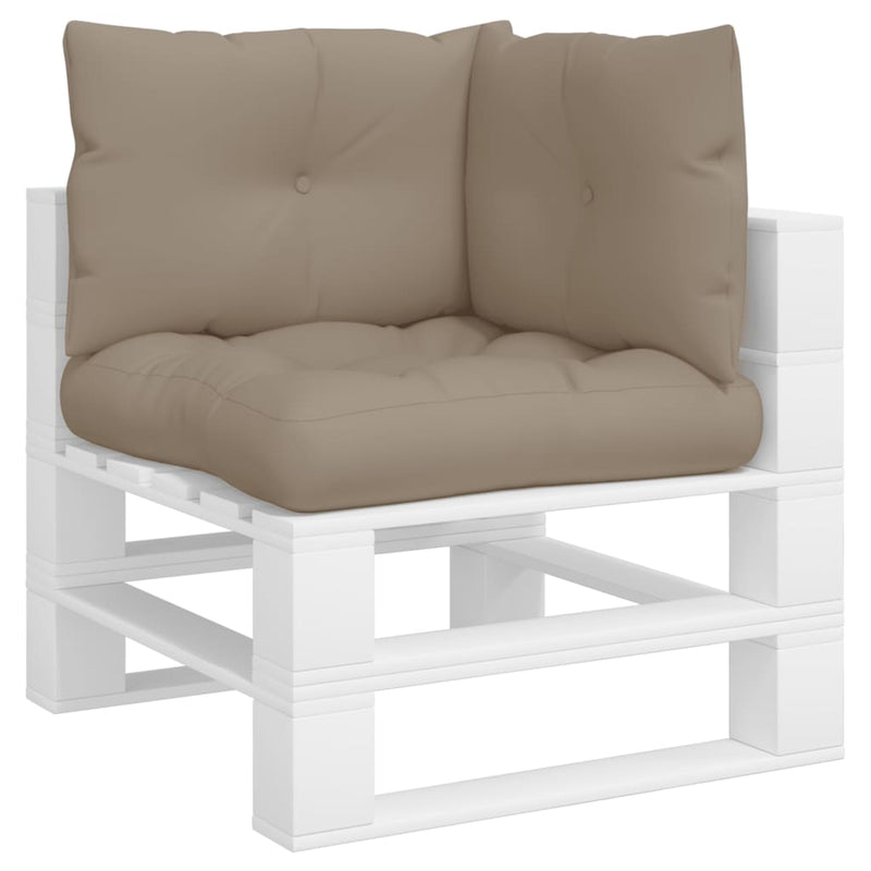 Perne de paleți, 3 buc., gri taupe, material textil