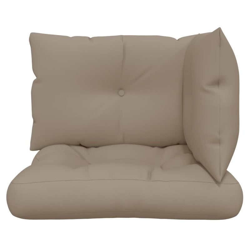 Perne de paleți, 3 buc., gri taupe, material textil