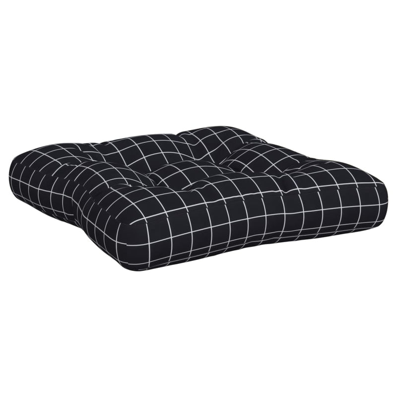 Perne pentru paleți, 3 buc, negru, model carouri, textil oxford