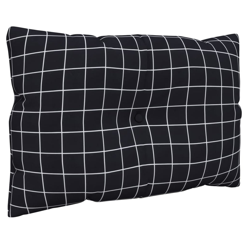Perne pentru paleți, 3 buc, negru, model carouri, textil oxford