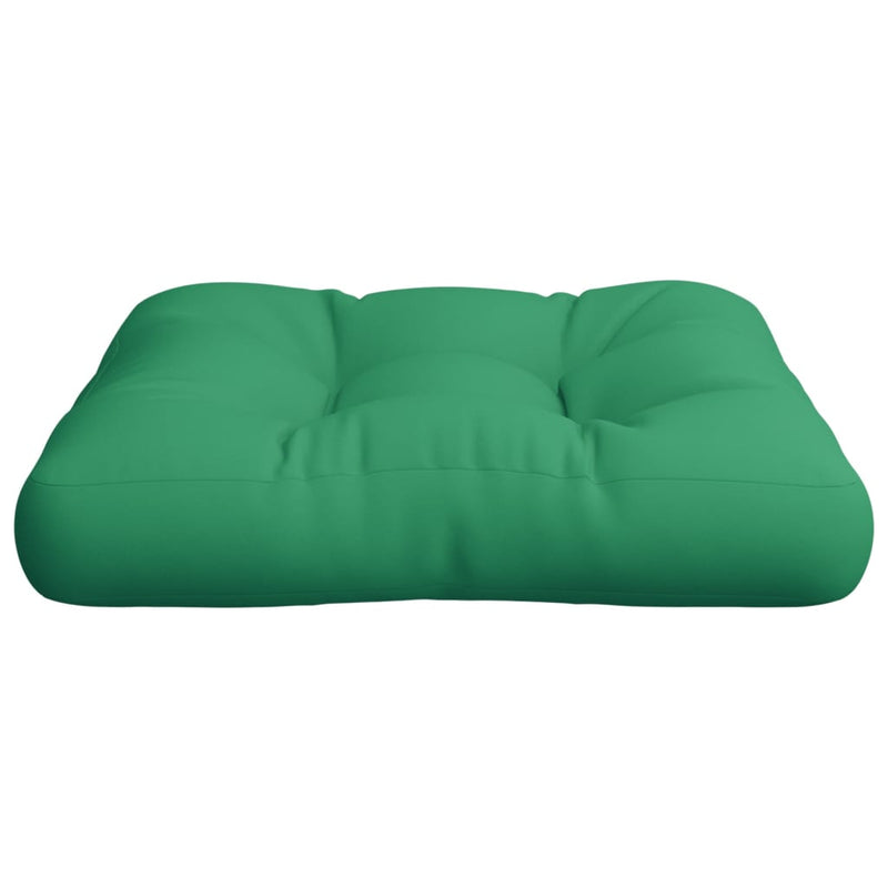 Pernă de paleți, verde, 58x58x10 cm, material textil