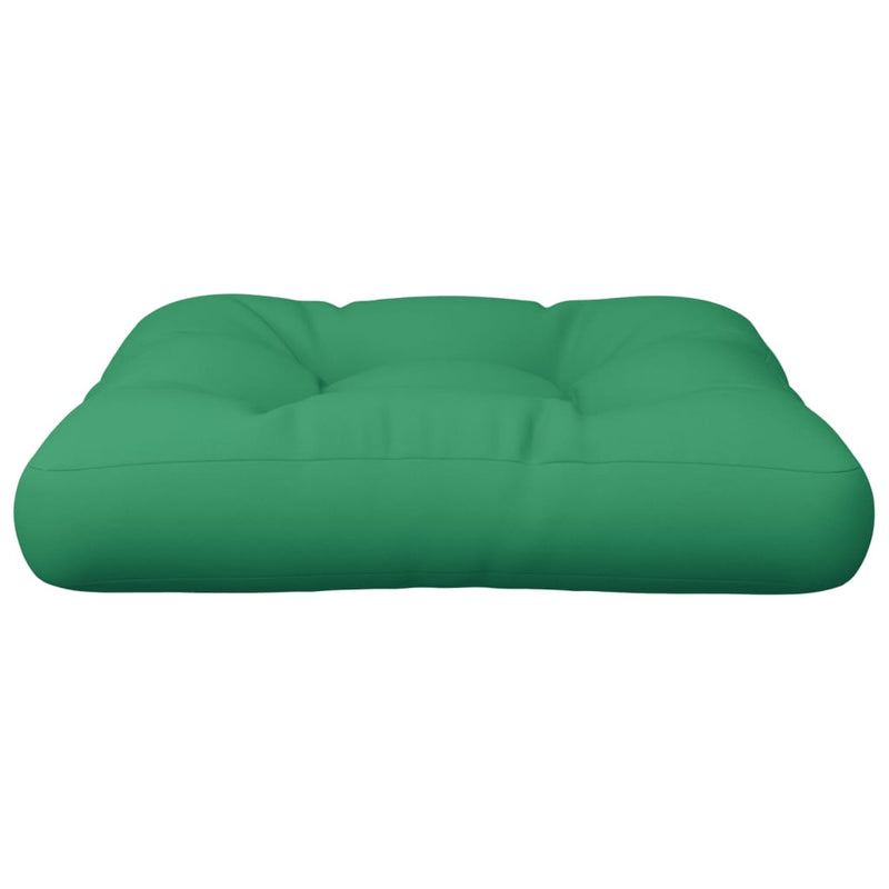 Pernă de paleți, verde, 58x58x10 cm, material textil
