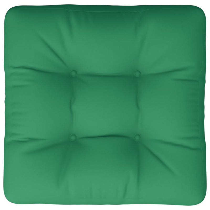 Pernă de paleți, verde, 58x58x10 cm, material textil