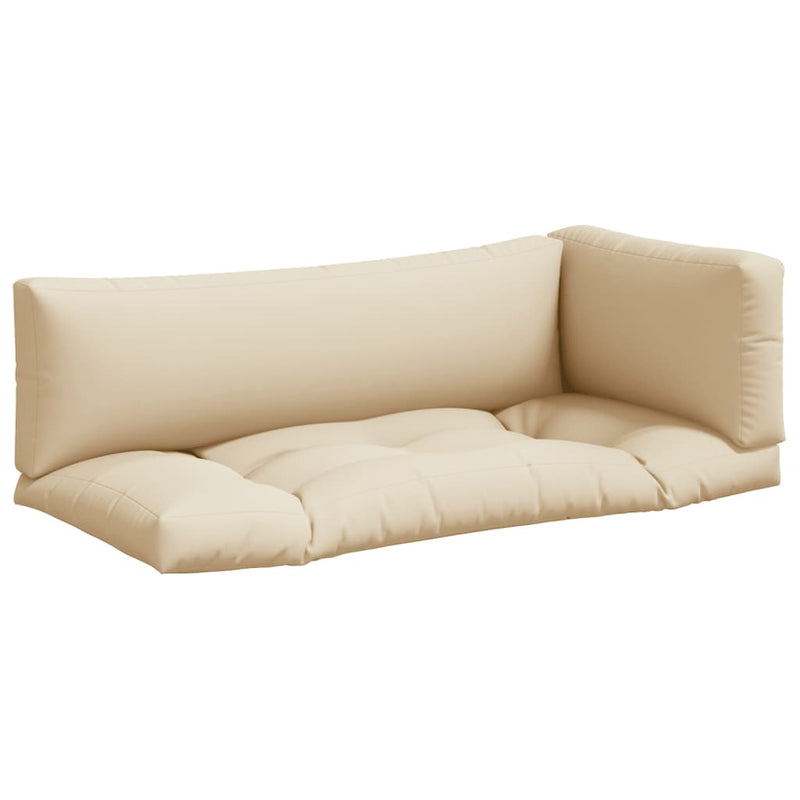 Perne de paleți, 3 buc., bej, material textil