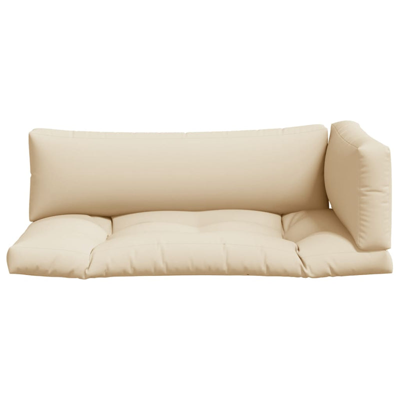 Perne de paleți, 3 buc., bej, material textil