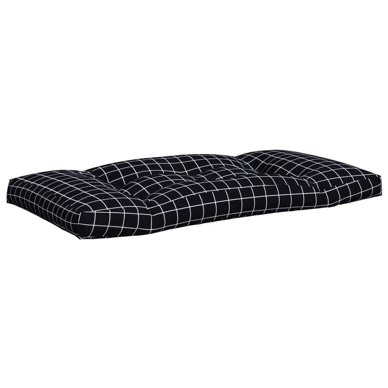 Perne pentru paleți, 3 buc, negru, model carouri, textil oxford