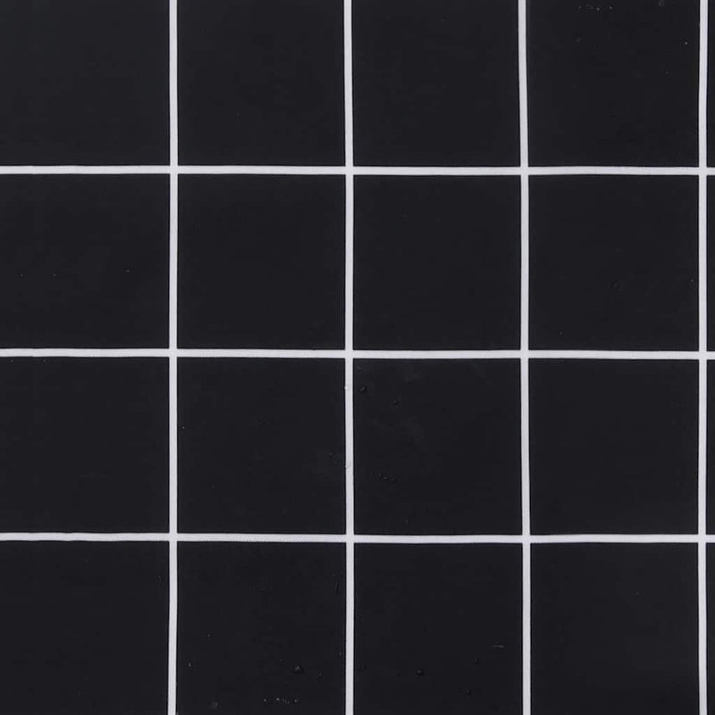 Perne scaun grădină 6 buc negru model carouri 40x40x3 cm textil