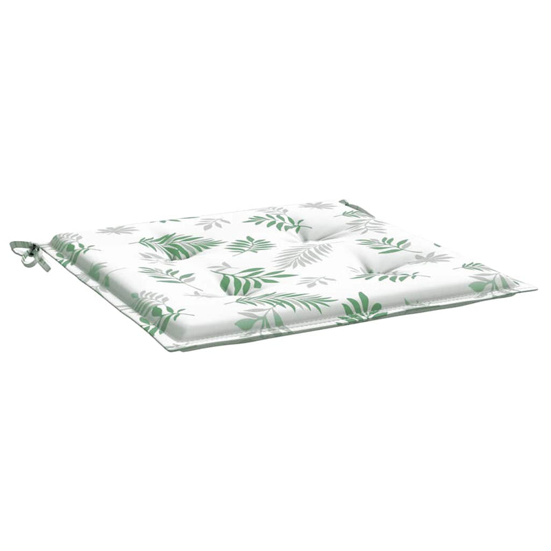 Perne de scaun, model frunze, 2 buc., 40x40x3 cm, textil