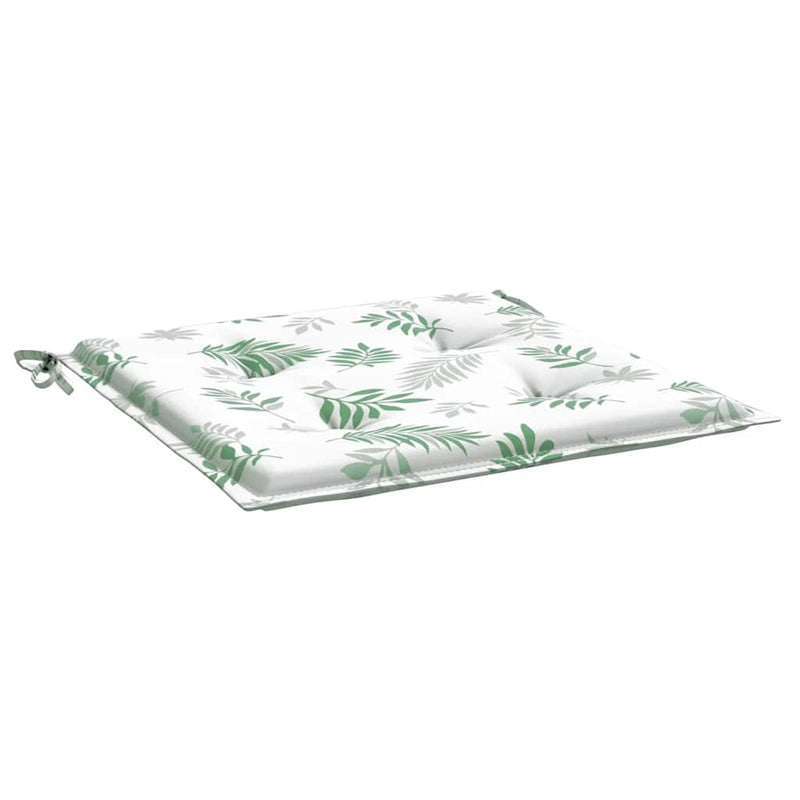 Perne de scaun, model frunze, 2 buc., 50x50x3 cm, textil