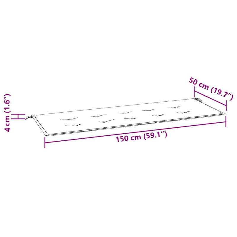 Pernă de bancă de grădină multicolor 150x50x3 cm textil oxford