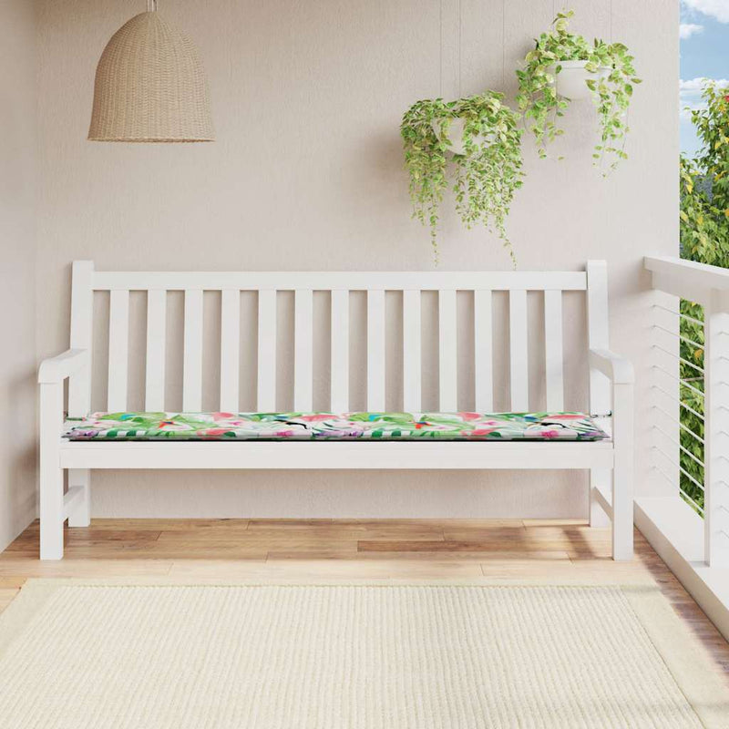 Pernă pentru bancă de grădină, multicolor, 200x50x3 cm, textil