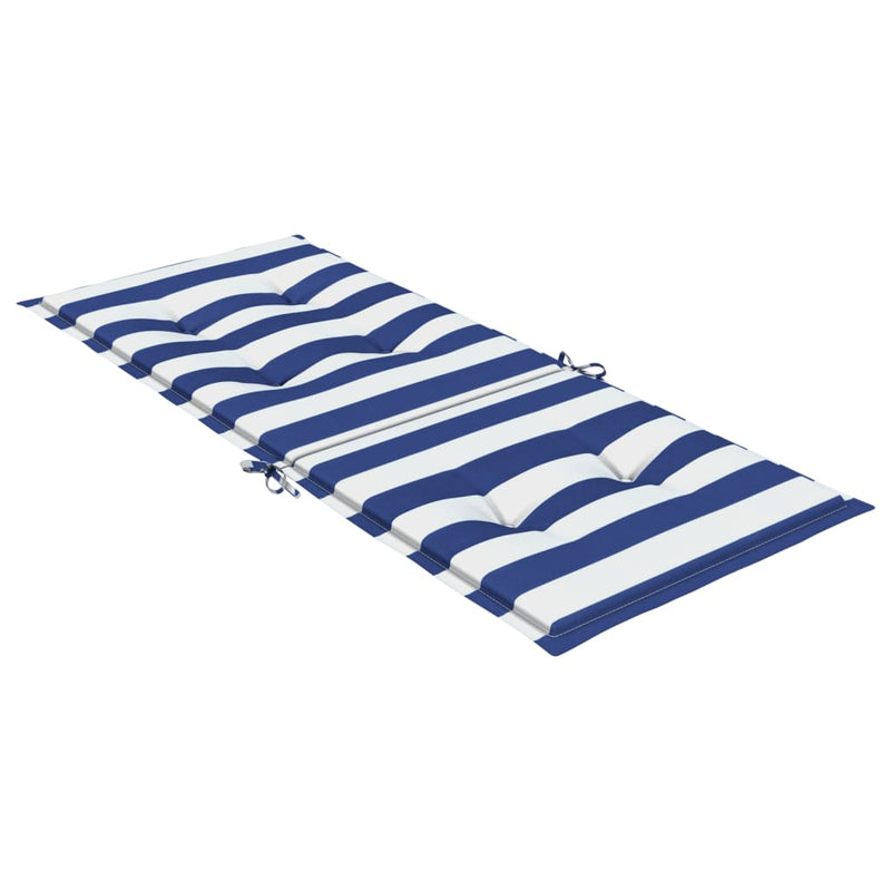 Perne de scaun spătar înalt, 4 buc. dungi albastre&albe, textil