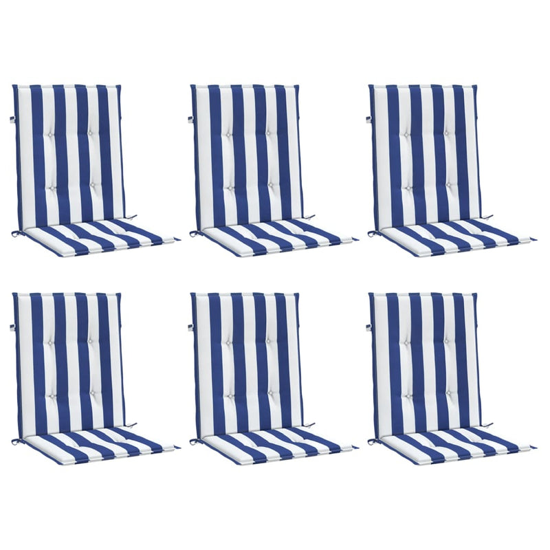 Perne de spate 6 buc. Material Oxford Albastru și Alb