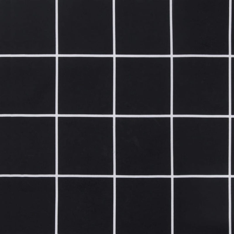Pernă de șezlong, negru, carouri, textil Oxford