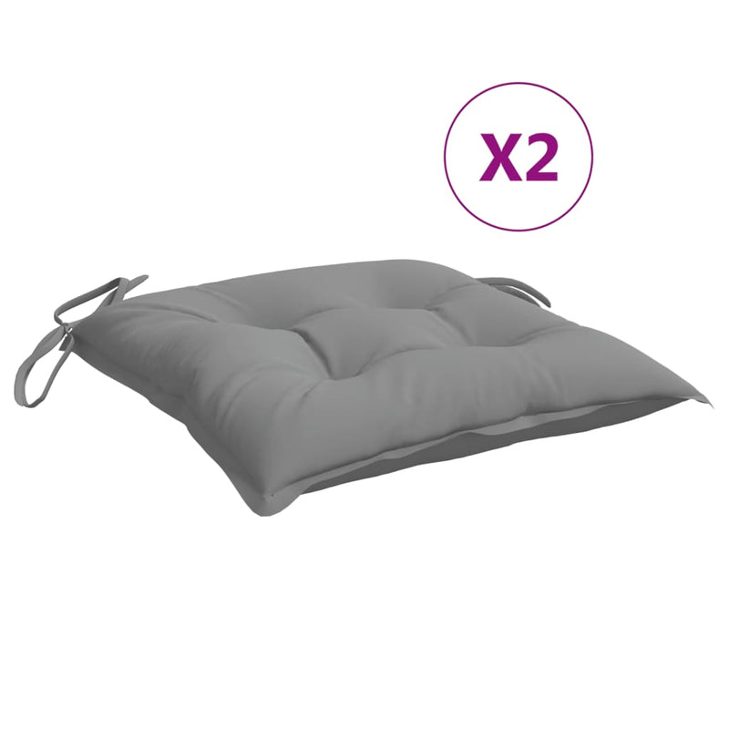 Perne de scaun, 2 buc., gri, 40x40x7 cm, textil oxford