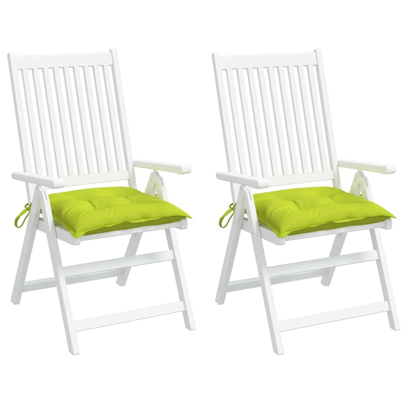 Perne de scaun, 2 buc., verde aprins, 40x40x7 cm, textil oxford