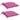 Perne de scaun, 2 buc., pink, 40x40x7 cm, material textil