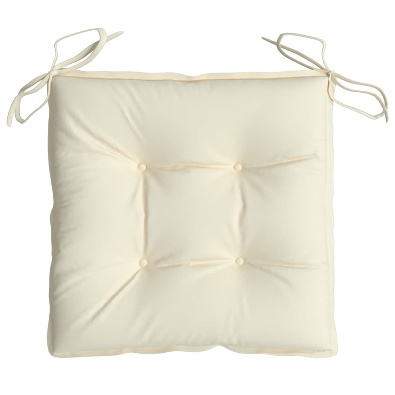 Perne de scaun, 2 buc., alb crem, 50x50x7 cm, textil oxford