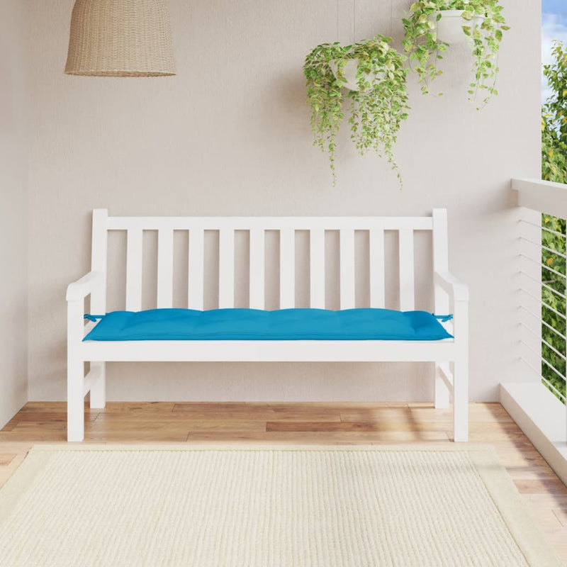 Pernă de bancă, albastru deschis, 150x50x7 cm, material oxford