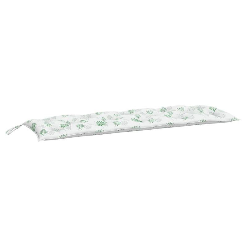 Pernă bancă de grădină model frunze, 150x50x7 cm, textil oxford