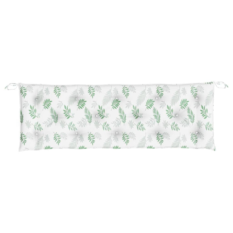 Pernă bancă de grădină model frunze, 150x50x7 cm, textil oxford