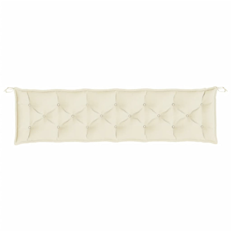 Pernă de bancă de grădină, crem, 200x50x7 cm, textil oxford