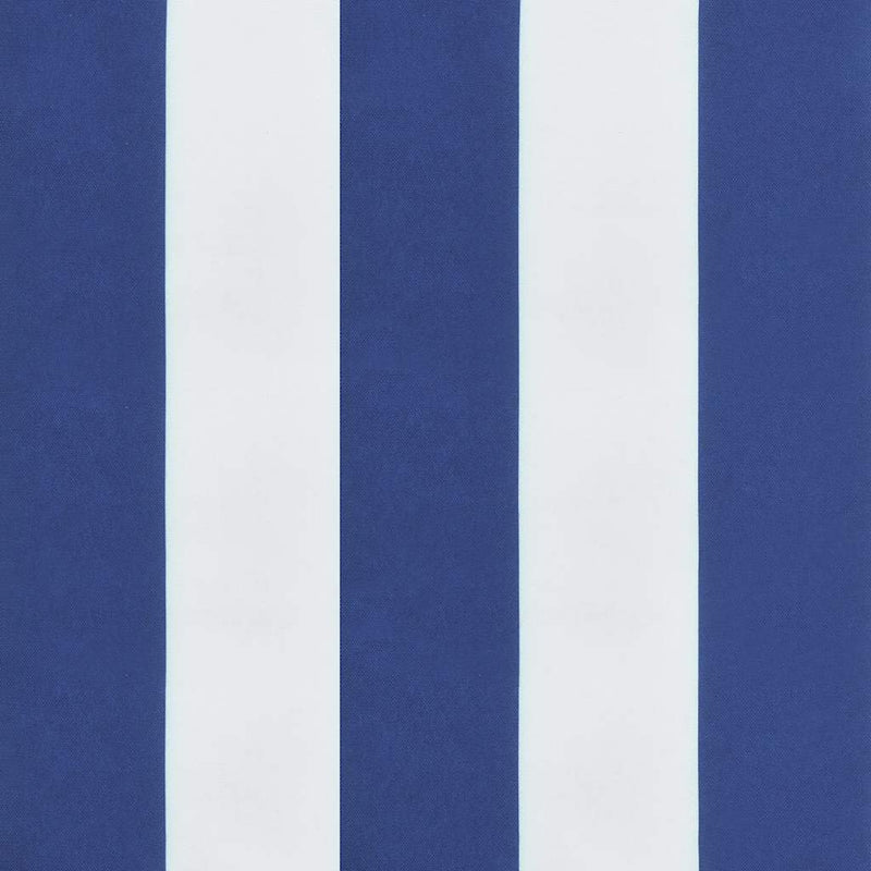 Perne bancă grădină, 2 buc., albastru&alb, 120x50x7 cm, textil