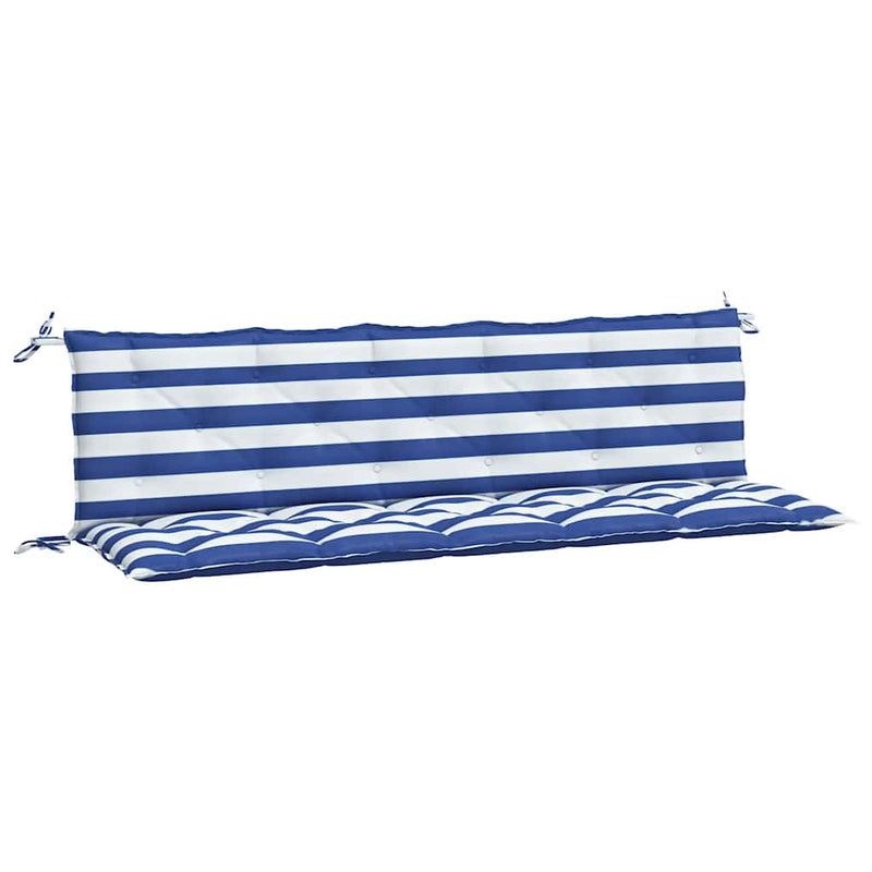 Perne de bancă, 2 buc., dungi albastre și albe, textil oxford