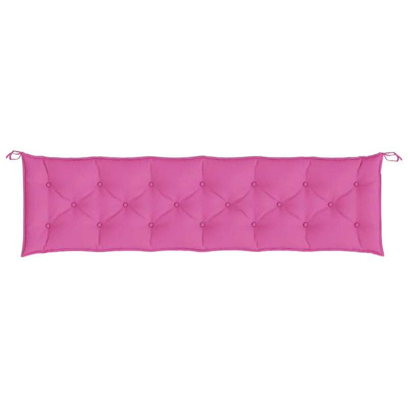 Perne bancă de grădină, 2 buc., roz, 200x50x7 cm, textil