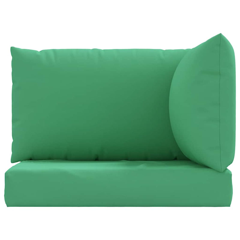 Perne pentru canapea din paleți, 3 buc., verde, textil