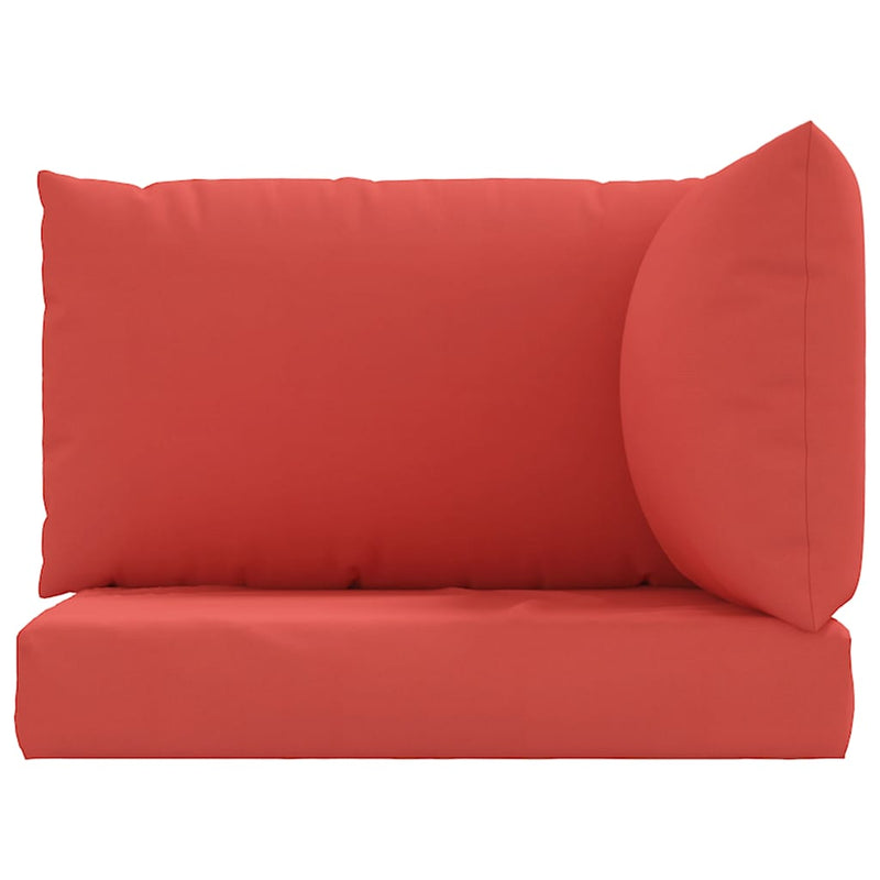 Perne pentru canapea din paleți, 3 buc., roșu, material textil