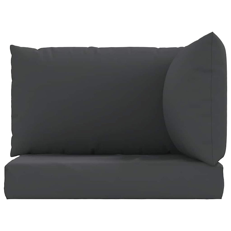 Perne de canapea din paleți, 3 buc., negru, material textil