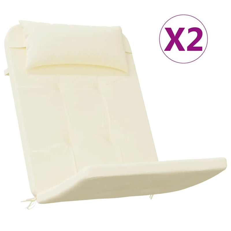Perne pentru scaun Adirondack, 2 buc, crem, textil oxford