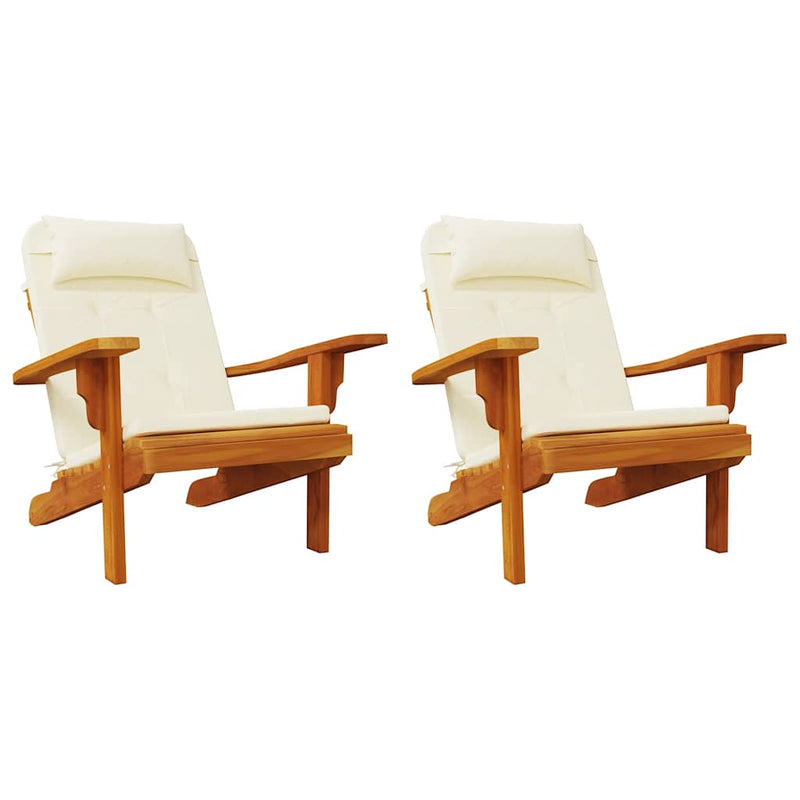 Perne pentru scaun Adirondack, 2 buc, crem, textil oxford