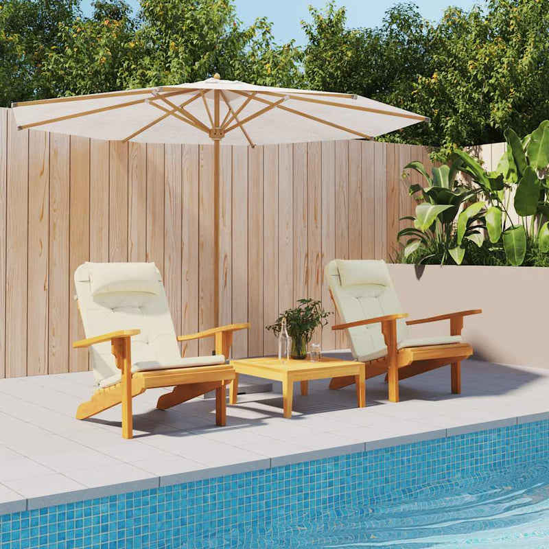 Perne pentru scaun Adirondack, 2 buc, crem, textil oxford