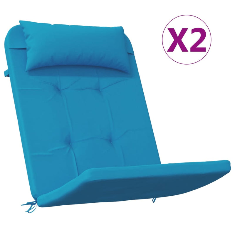 Perne de scaun adirondack, 2 buc, bleu, țesătură Oxford
