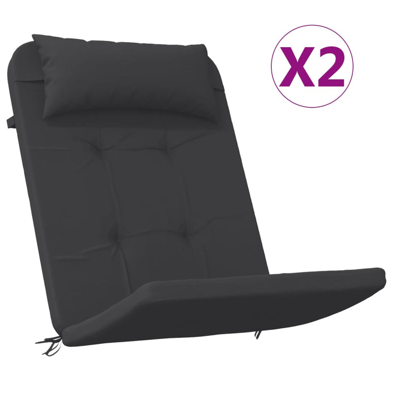 Perne pentru scaun Adirondack, 2 buc, negru, textil oxford