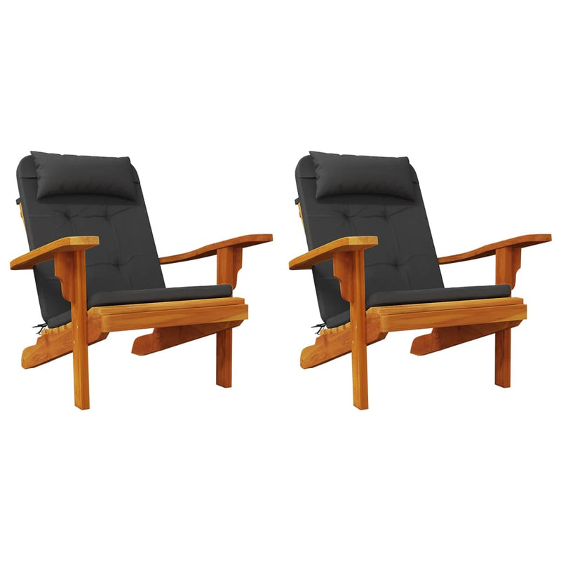 Perne pentru scaun Adirondack, 2 buc, negru, textil oxford