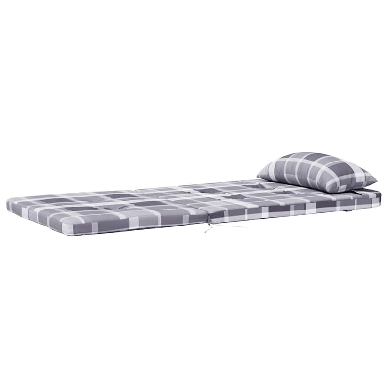 Perne scaun Adirondack, 2 buc, gri, careuri, textil oxford